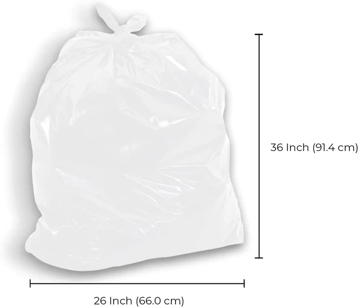 Garbage Bags - Strong - White - 26"x36"