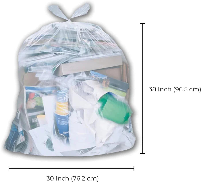 Garbage Bags - Regular - Clear - 30"x38"