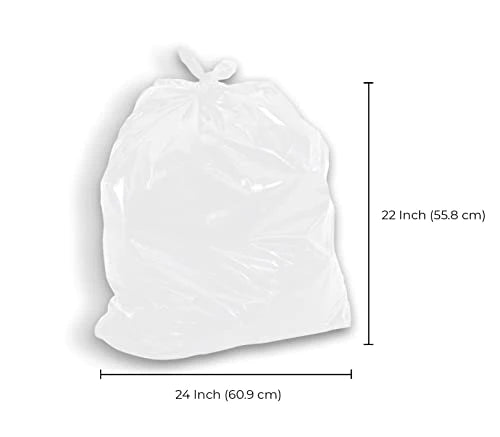 Garbage Bags - Regular - White - 24"x22"