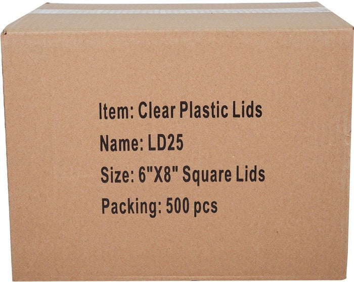 6"x8" Plastic Dome Lids for 2 1/4 lb Oblong Cont. - LD25
