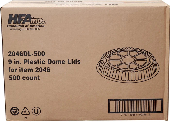9" Dome Lids - Plastic - 2046DL
