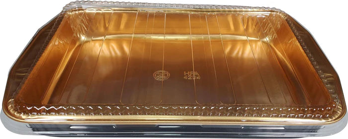 Rectangular Gourmet To Go With Lids - Black+Gold - Large