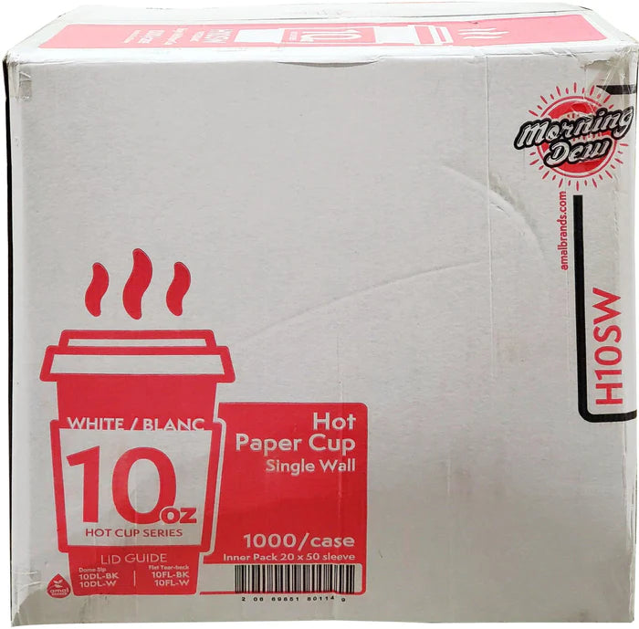 10oz Hot Paper Cups - White