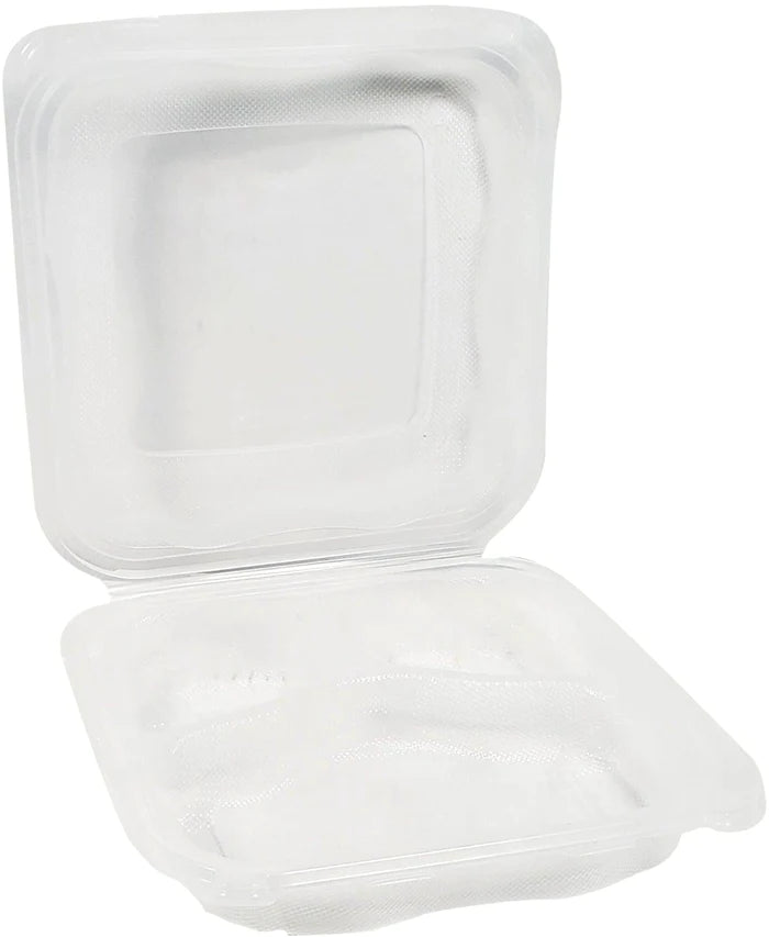 Hinged Container Extra Large - Clear 9.25x9.65x3 - 3 Comp. - CLX399-CL