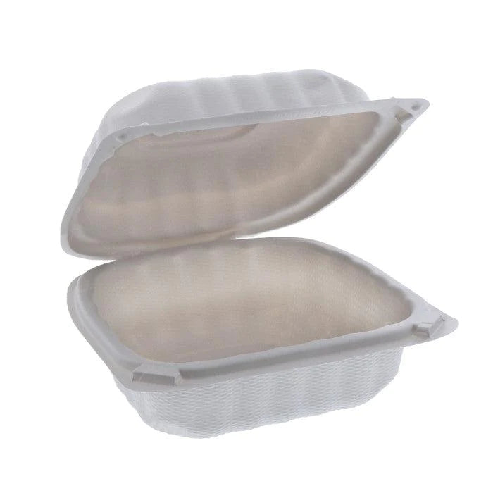 Hinged Lid - 6X6 Container - White