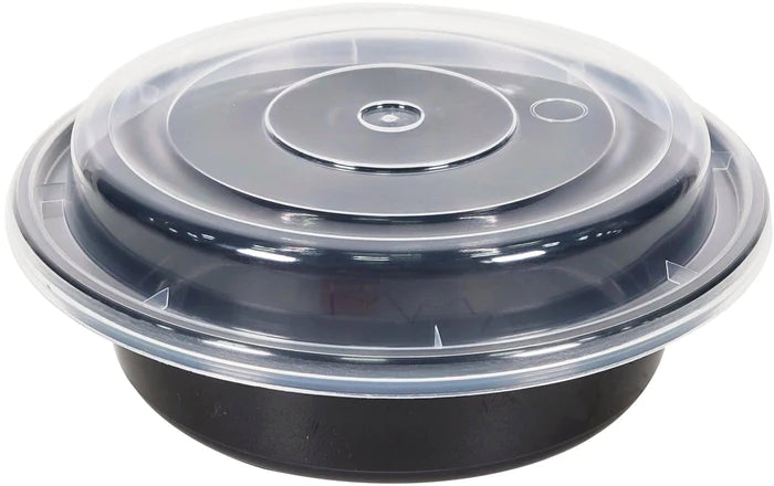 6" Plastic Container Set - Black