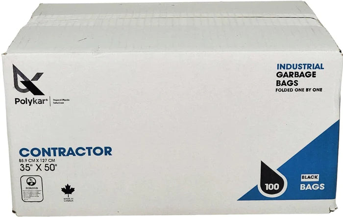 Garbage Bags - 2 ml - Black - 35"x50"