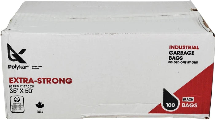 Garbage Bags - Ex-Strong - 1.4 ml - Black - 35"x50"