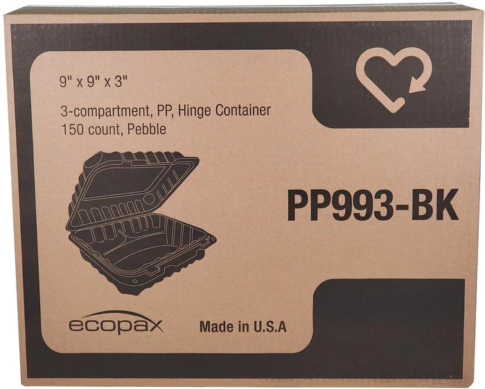 LR - 38oz - White Plastic Rectangular Container - LR38