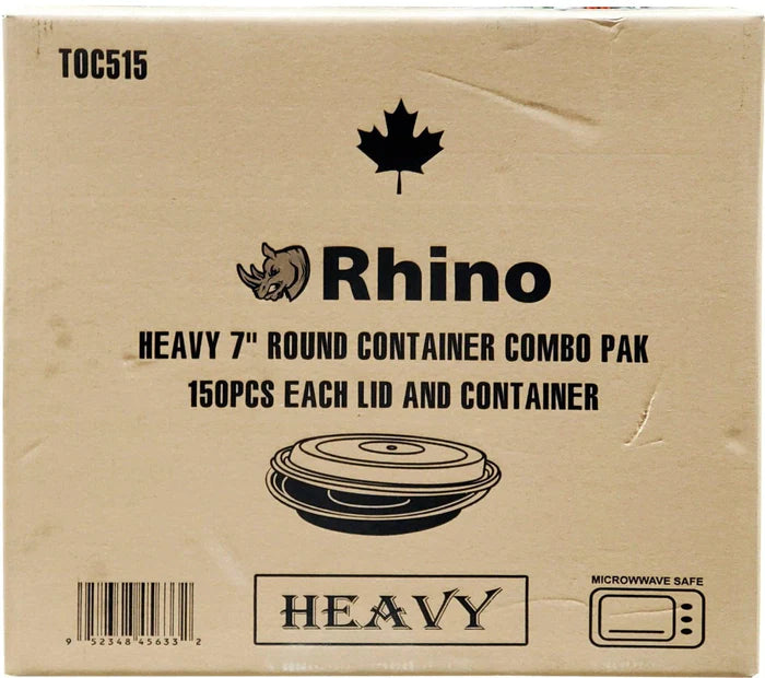 Heavy 16oz Round Combo PP Container - White