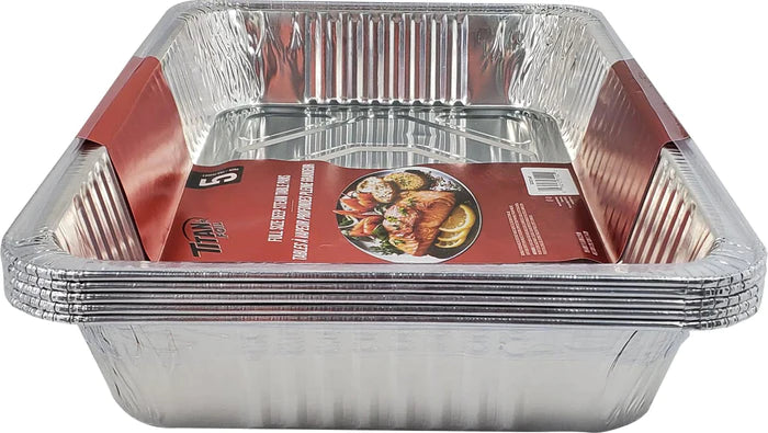 Foil Full Size Deep Steam Table Pans 5/Pk
