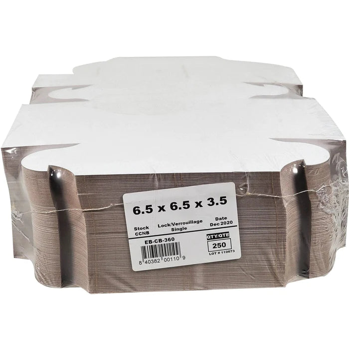 White Cake Boxes - 6½x6½x3½