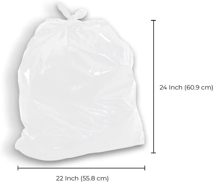 Garbage Bags - Regular - White - 22"x24"