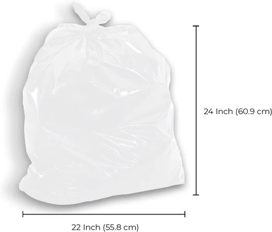Garbage Bags - Regular - White - 22"x24"