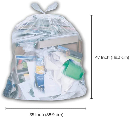 Garbage Bags - Regular - Clear - 35"x47"