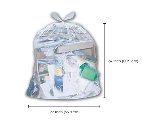 Garbage Bags - Regular - Clear - 22"x24"
