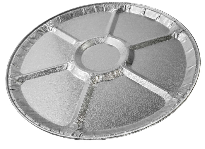 18" Silver Lazy Susan Catering Tray - 4018-100-25