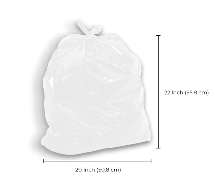 Garbage Bags - Regular - White - 20"x22"