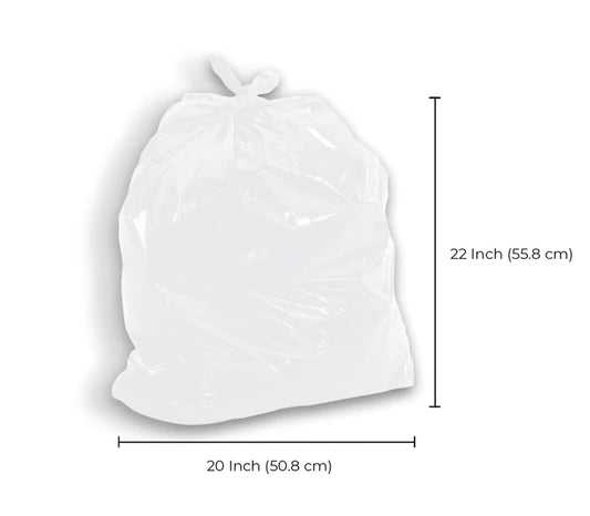 Garbage Bags - Regular - White - 20"x22"