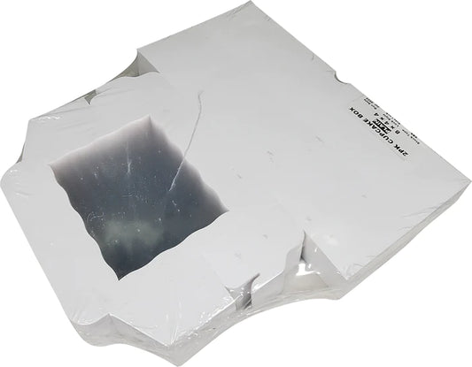 Cup Cake Box with Window - White - 8 x 4 x 4 - Double / 2 Cupcake