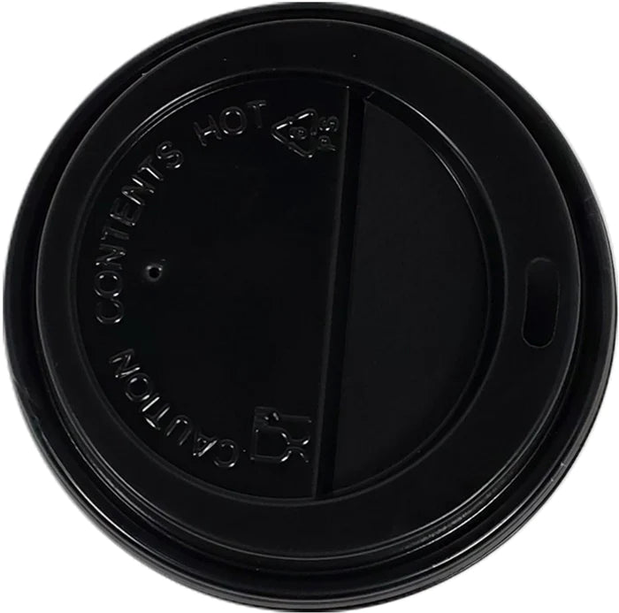 Black Dome Lids for 8oz Hot Cup