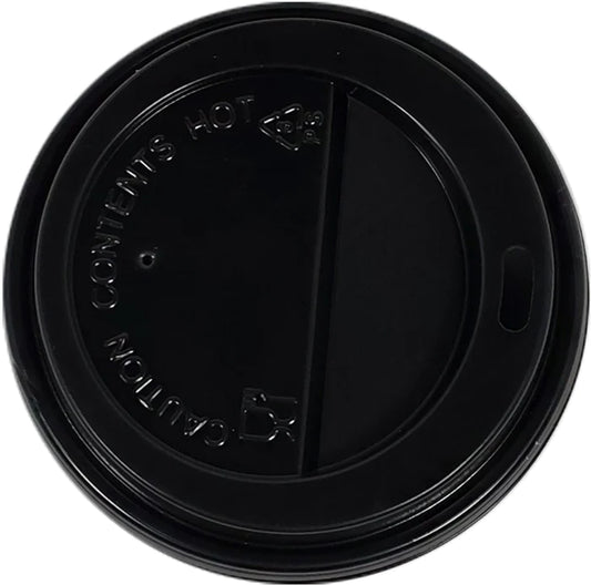 Black Dome Lids for 8oz Hot Cup