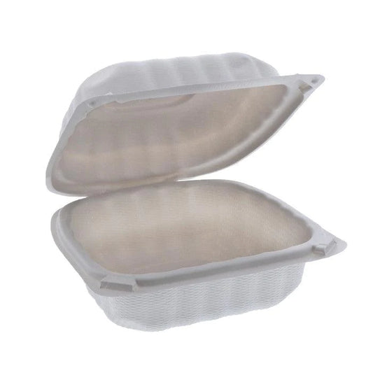 Hinged Lid - 6X6 Container - White