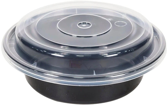 6" Plastic Container Set - Black