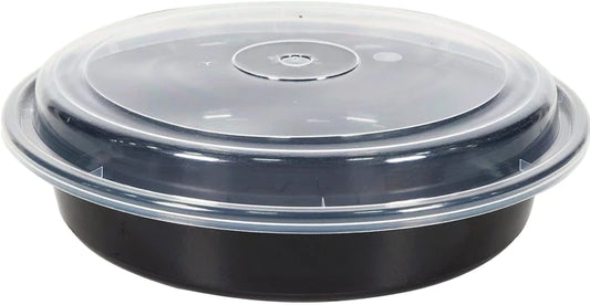 9" Round Plastic Container Set - Black