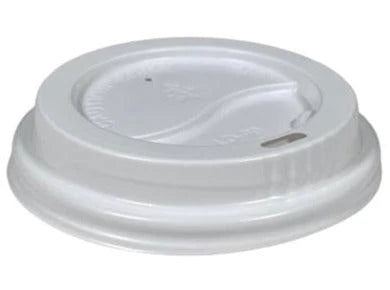 Golden Maple White Dome Lids for 10-24oz Hot Cup