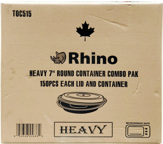 Heavy 16oz Round Combo PP Container - White