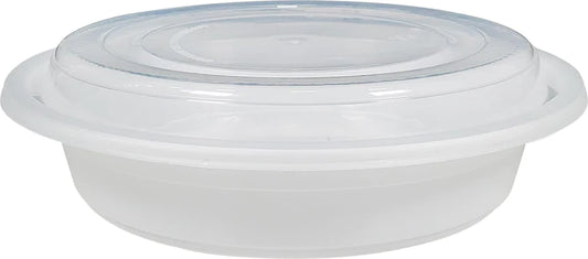 7" Round Plastic Container - White - 923W