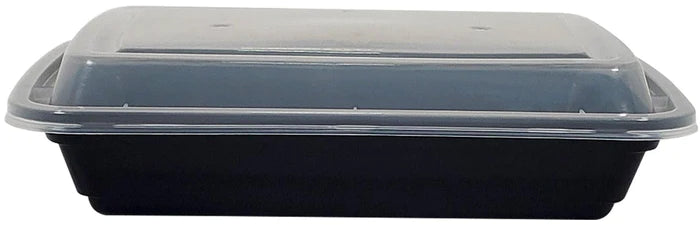 16oz Rectangle Plastic Container - White