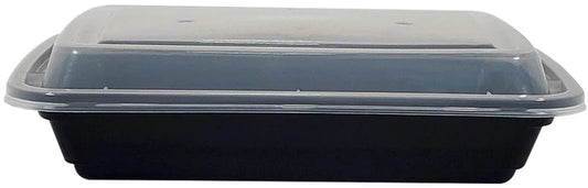 16oz Rectangle Plastic Container - White