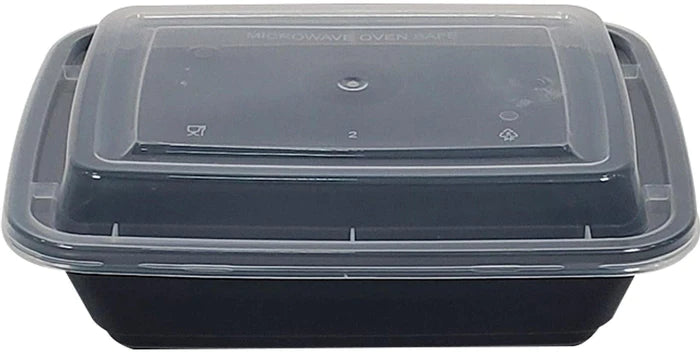 12oz Rectangle White Plastic Container