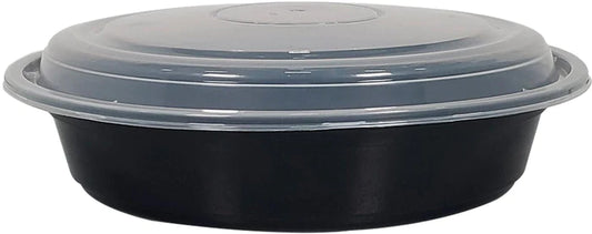 9" Round White Plastic Container