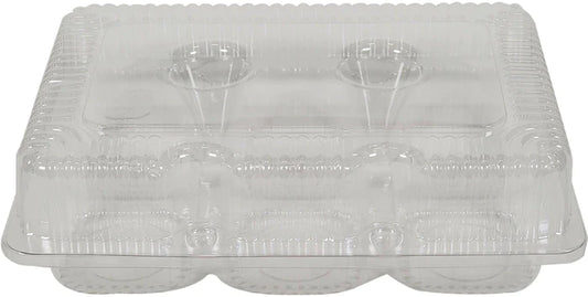 6 Regular Muffins Container - 8.5" x 5.876" x 2.5" - PET - VEL-021