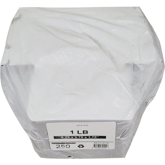 White Cake Boxes - 1 lb Canadian - 6¼x3¾x1¾