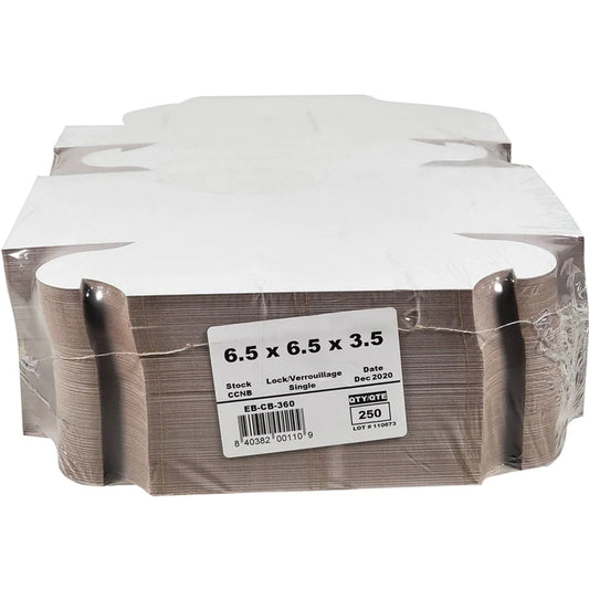 White Cake Boxes - 6½x6½x3½