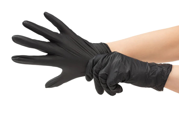 Gloves - Nitrile - PF - Black - Large